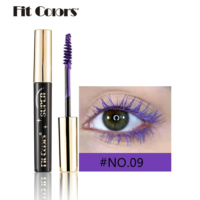 5D Silk Fiber Mascara Lash Color Mascara Waterproof 14 Colors 3D Mascara Eyelash Extension Thick Lengthening Eye Lashes Cosmetic