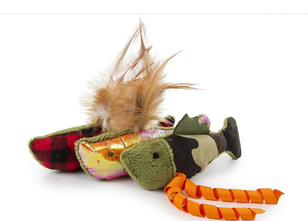 3 Count Fish Friends Crinkle Catnip Cat Toys - Multi Color 3 Count