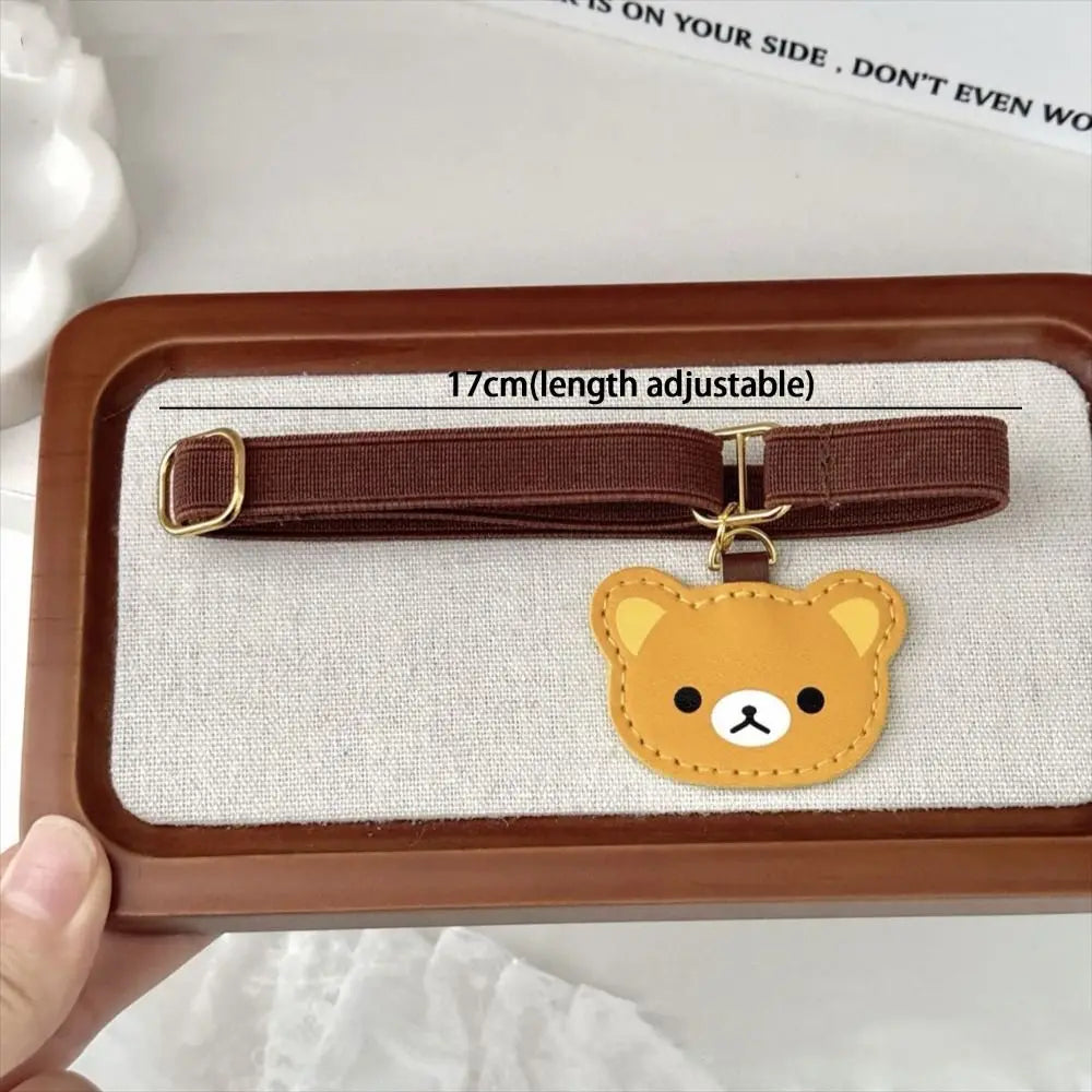Creative Cartoon Bear Notebook Straps Loose-leaf Notebook Adjustable Elastic Band Binding Rope DIY Decoration