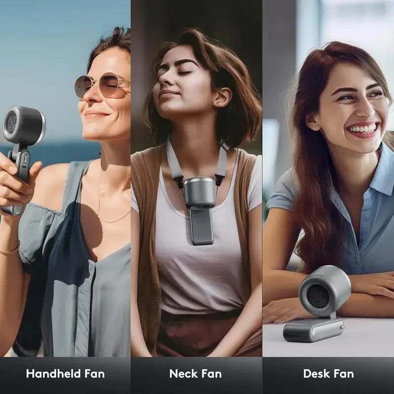3-in-1 Fan, 5-speed, 3600mAh Rechargeable Lithium Battery, USB Charging, Travel Mini Fan
