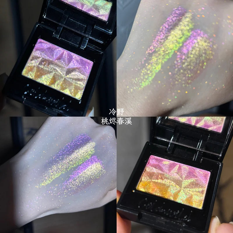 Coldnwild Monochrome Gradual Eye Shadow Chameleon Glitter Highly Pigmented Blue Purple High Concentration Optical Eye Makeup