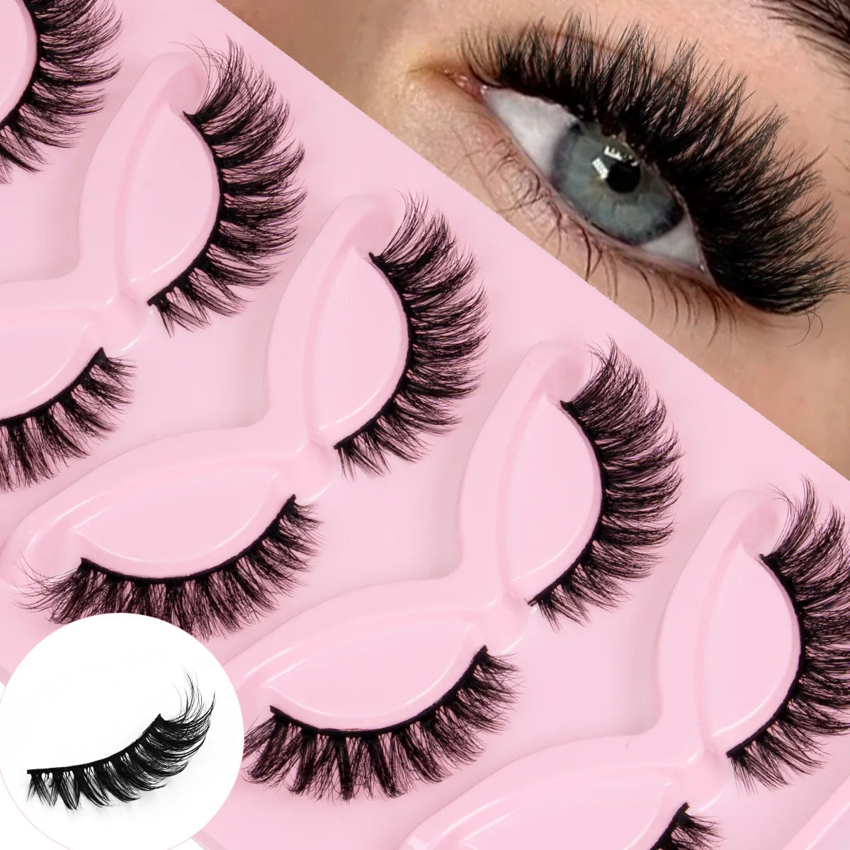 3D Mink Lashes Soft Wispy Natural long False Eyelashes Curly Volume Lashes Eyelash Extension