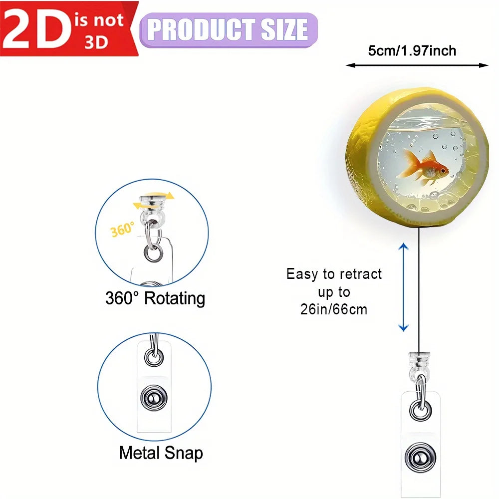 2D Creative Badge Reel - Expandable ID clip for nurses, teachers, and healthcare workers.