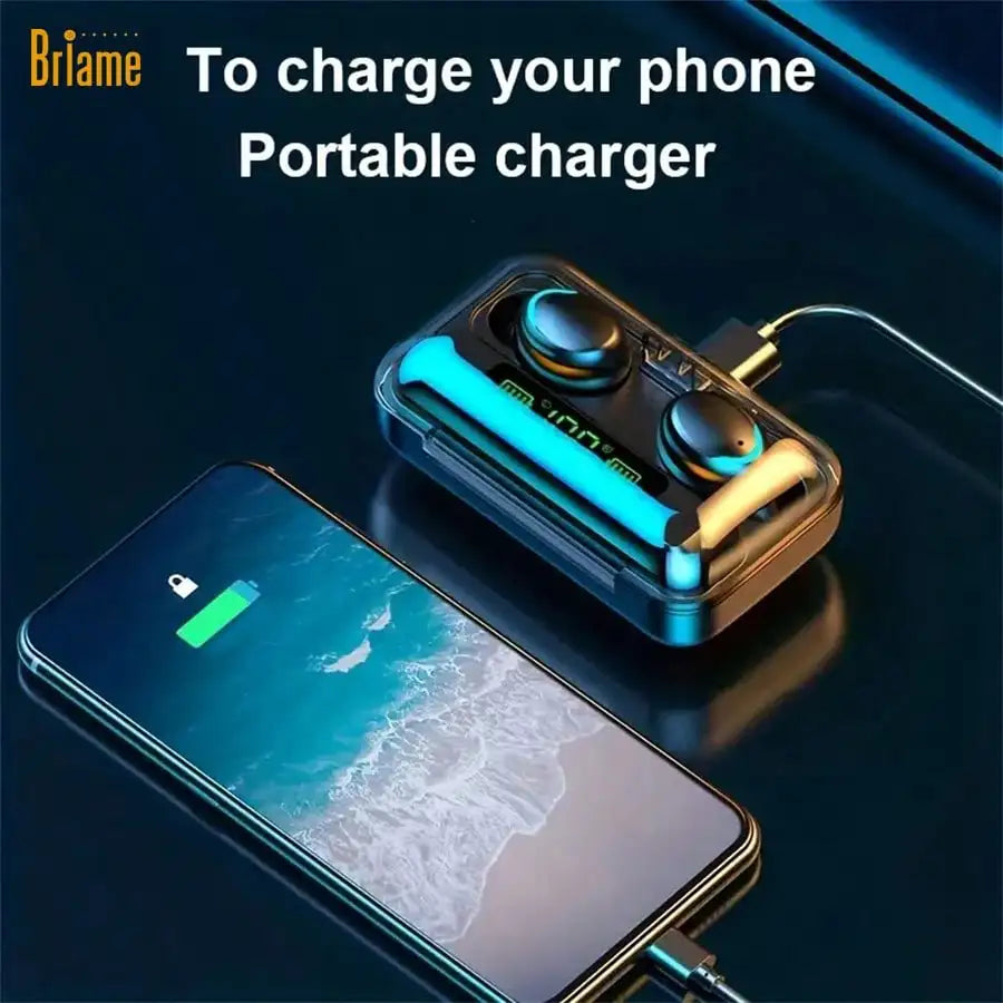 Mini Wireless Earbuds With LED Display, Sports Earphones With Microphone Compatible With All Devices, Gaming Headset With High-Fidelity Sound Quality, 400mAh Battery