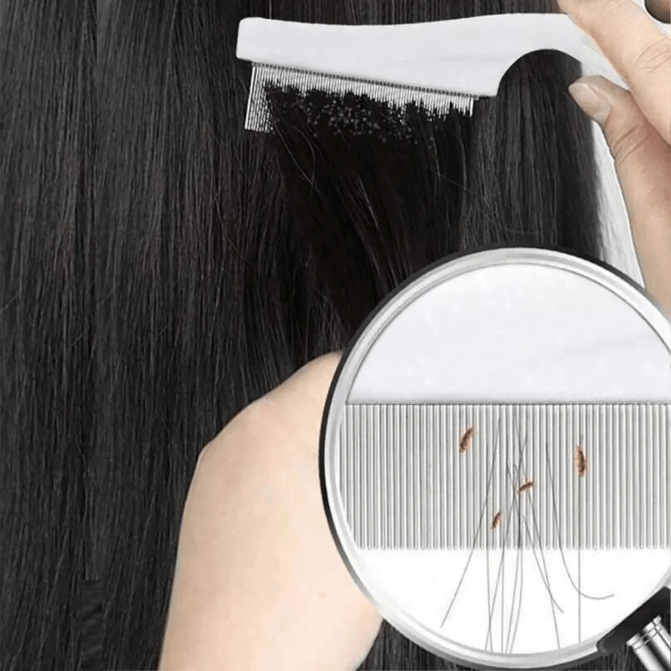 Head Lice Comb Stainless Fine Tooth Comb Professional Lice Nit Removal Hair Comb Multipurpose Dandruff Combs for Human Cat Dog