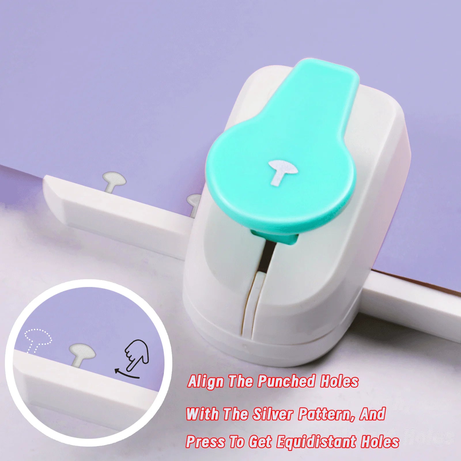 Loose Leaf Binder Tab Planner Paper Cutter Mushroom Hole Puncher 4mm folder notebook portable for a3 a4 a7 DIY Tabs Index Paper