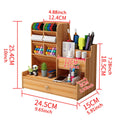 Simple Wooden Pen Holder Storage Box Student Stationery Storage Shelf With Drawer Suitable for Multi Scene Study Rooms Offices