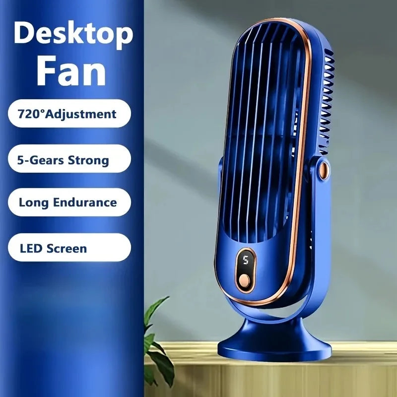 New Upgraded Large Battery Dual Motor Portable Fashion Desk Fan, Office, Travel, Camping, Outdoor RV Portable USB Fan air conditioner bladeless fan