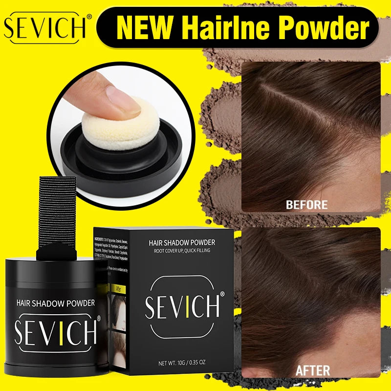 10g SEVICH Hairline Powder Hair Root Cover Up Waterproof Instant Modified Repair Hair Shadow Powder Makeup Hair Concealer 5color