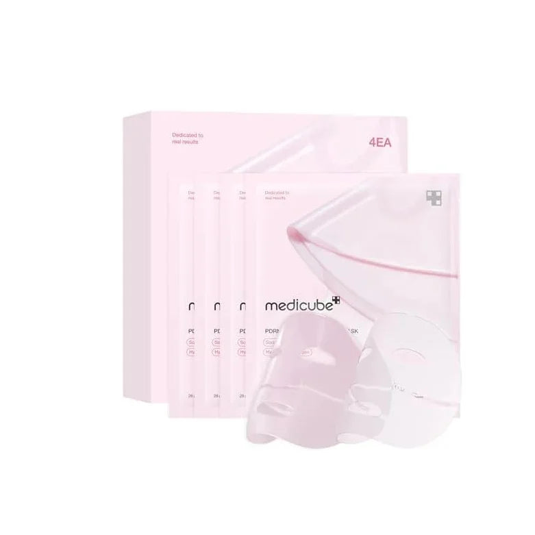 Medicube PDRN Pink Collagen Jelly Gel Mask, Salmon DNA PDRN Overnight Face Mask for Glass Skin, Hydrating Firming Korean Skincare, 28g × 4 Sheets(4EA)