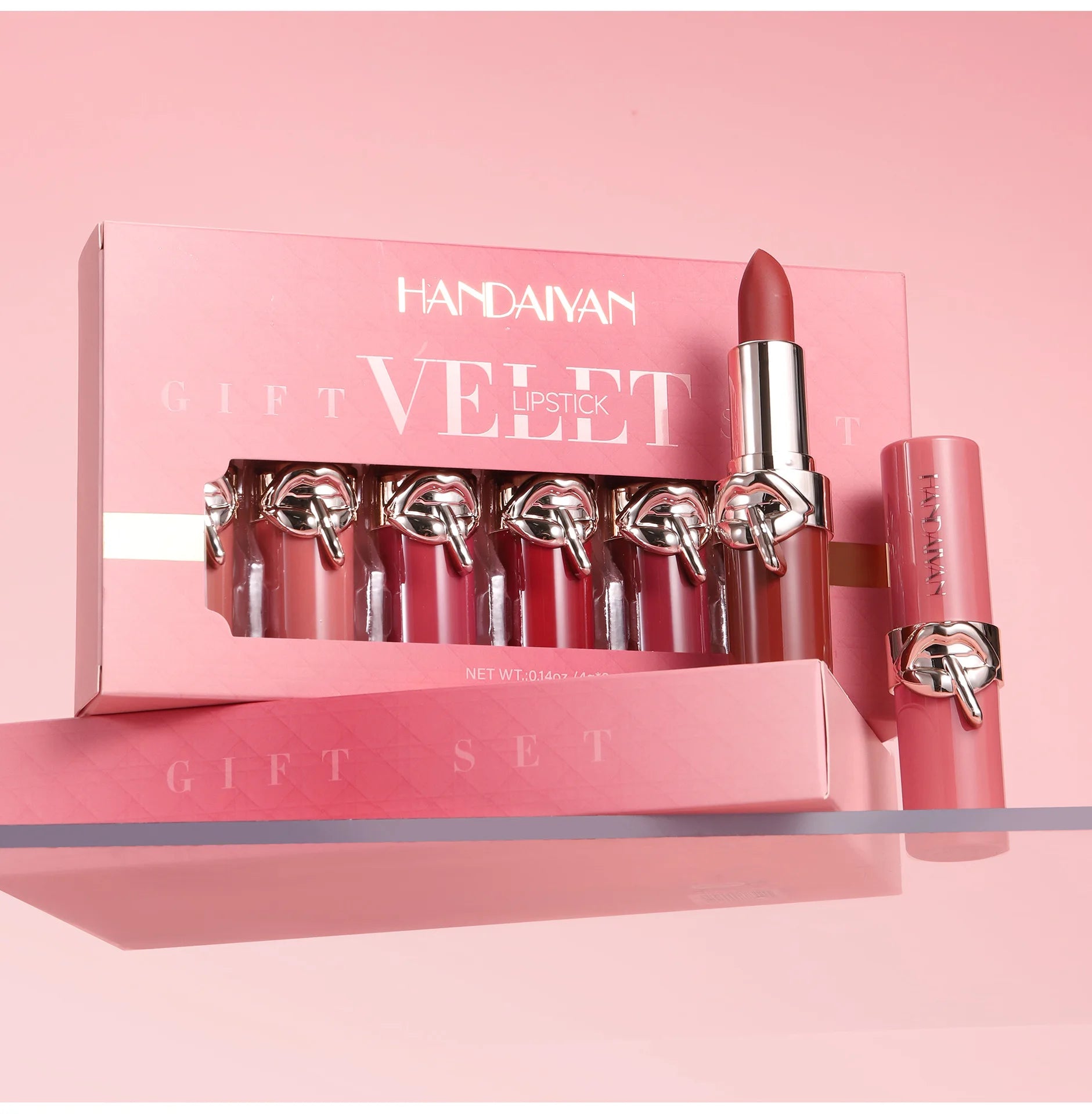 Velvet Lipstick Set Waterproof High Pigment Matte Moisturizing Non Fade Long Lasting Nude Red Lip Gloss Sexy Beauty Cosmetic