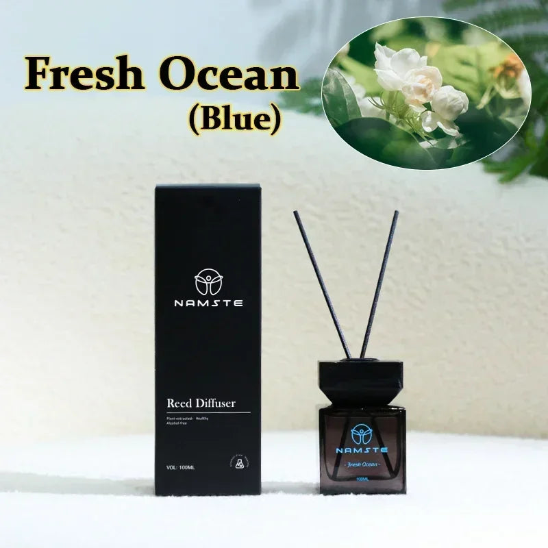 NAMSTE 100ML Reed Diffuser Stick Fragrance Oil Aromatherapy Flameless Hotel Home SPA Aromatherapy Air Freshener Fragrance Scent