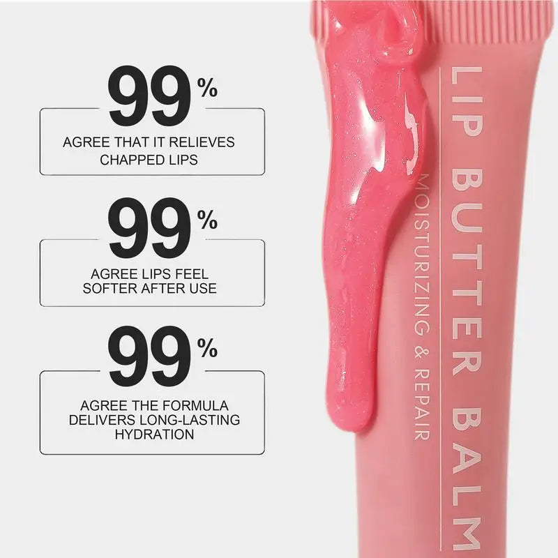 Lip Butter Balm Moisturizing Crystal Lip Balm Oil Jelly Lipgloss Liquid Lipstick Lip Tinted Brown Sugar Cherry Pink Lips Makeup
