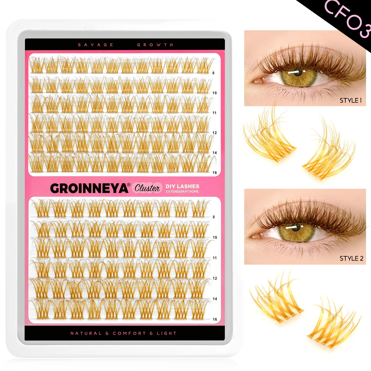 Lash Clusters Set DIY Lashes Extension Kit Individual Eyelash Extension Kit Full Set Lashes Kit with Lash Bond and Seal Makeup