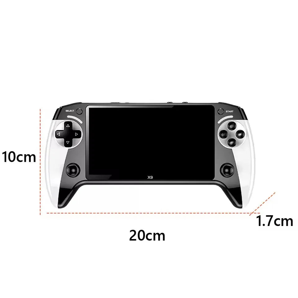 X9 Retro Handheld Game Console, Saker Game Console 5.5-Inch HD IPS Screen,20000+ Classic Games, Joystick Retro Video Game Player