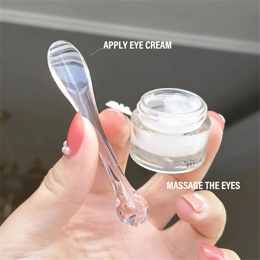 3pcs Acrylic Cosmetic Spatulas Scoop with Bottle Face Cream Mask Mud Mixing Spoon Beauty Tools Absorb Roller Facial Applicator