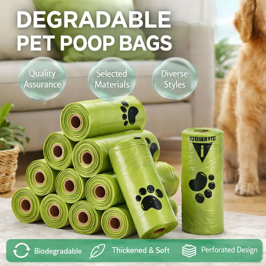 300Pcs Bulk Disposable Dog Poop Bags, Leak-Proof Tear-Resistant Pet Waste Bags, Cost-Effective Pet Supplies for Dog Lovers