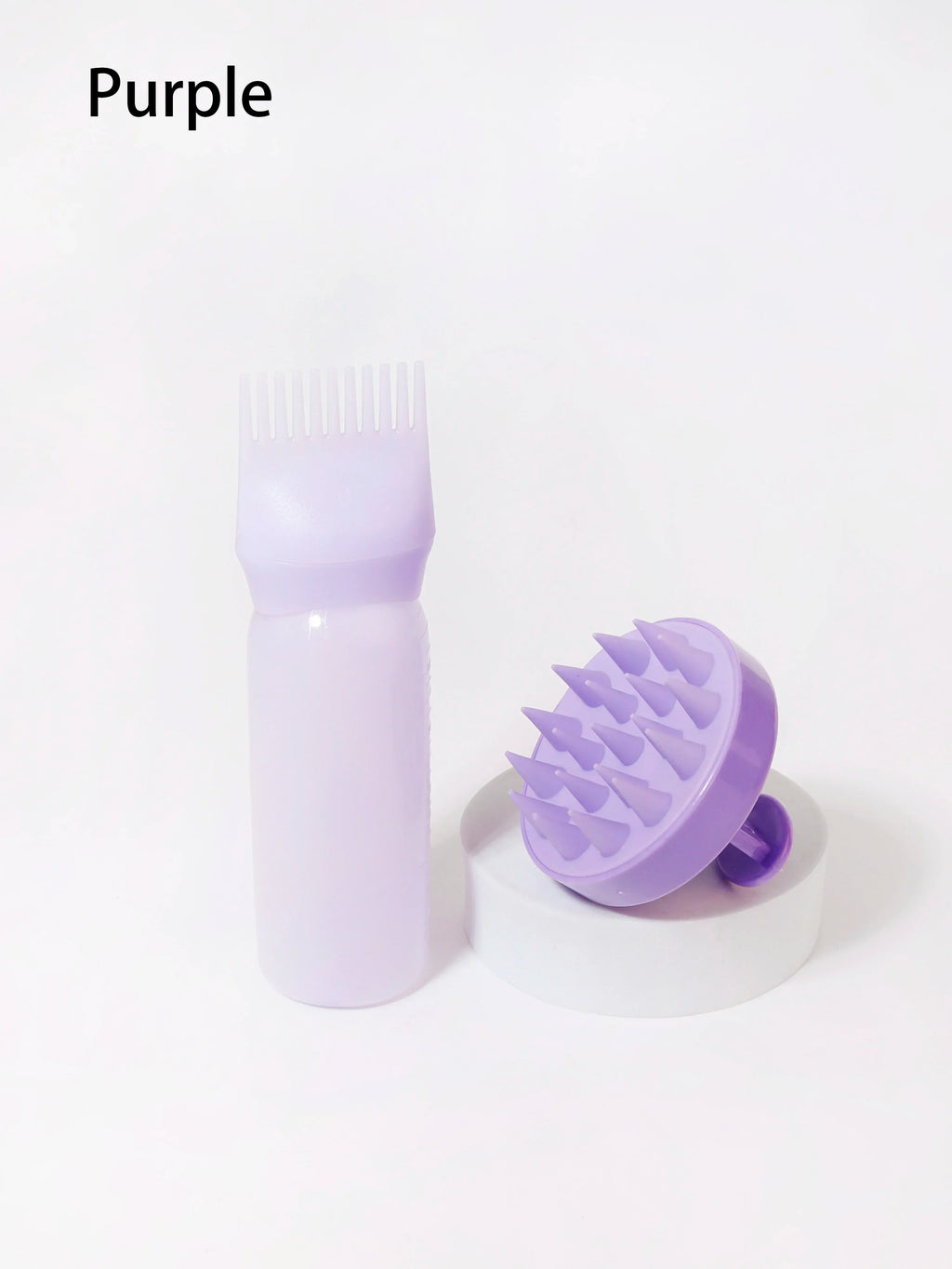 2-piece comb set, root comb application bottle, soft silicone hair brush, scalp exfoliation, massage, suitable for home salon