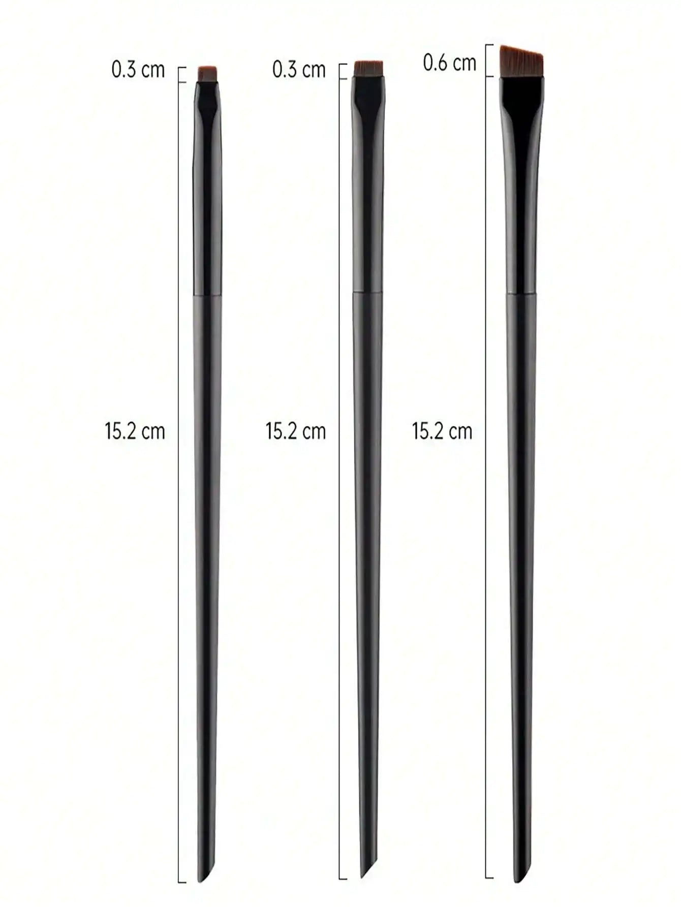 3pcs Makeup Brush Set, Including Angled Eyeliner Brush, Eyebrow Brush, And Ultra-Fine Eyeshadow Brush, Makeup Brush Set, Makeup Brush Kit, Makeup Brush Set, Full Makeup Brushes, Makeup Brush Set, Complete Makeup Tools, Makeup