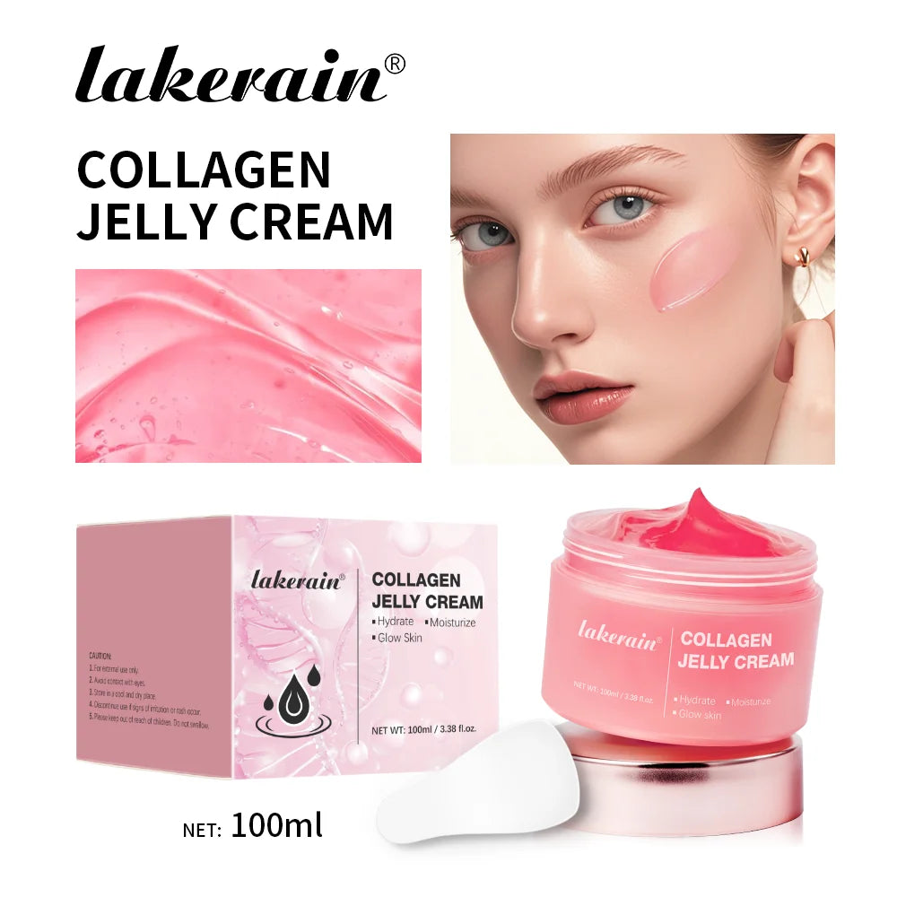Deep Hydrating Collagen Jelly Cream Moisturizing Tightening Soothing Anti-Aging Firmness Hydration Cream Skincare Cosmetics
