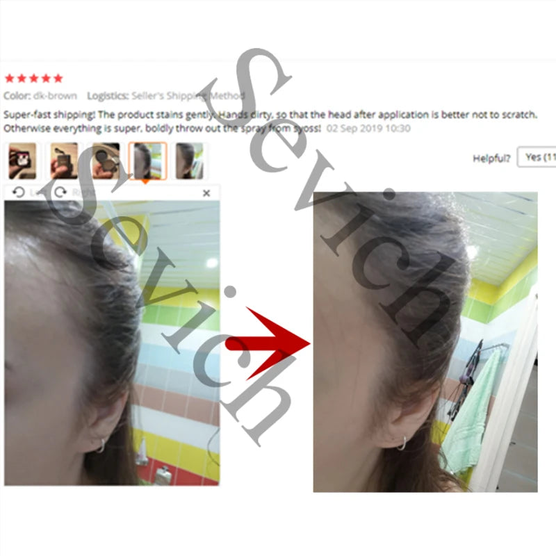 10g SEVICH Hairline Powder Hair Root Cover Up Waterproof Instant Modified Repair Hair Shadow Powder Makeup Hair Concealer 5color
