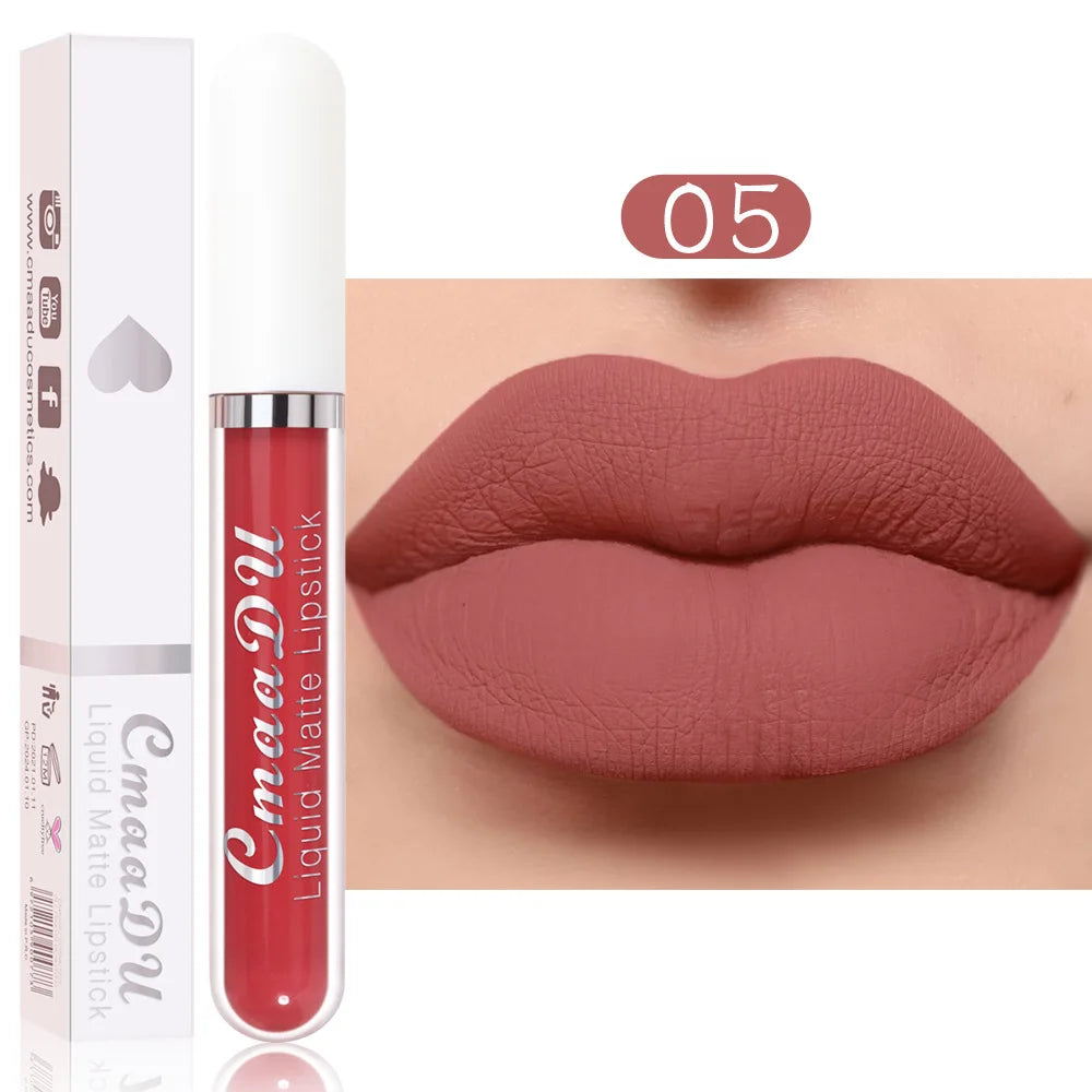 1/3pcs Matte Lipstick Set Liquid Waterproof Velvet Sexy Red Lip Gloss Kit Makeup Lasting Non-stick Cup Lip Tint Beauty Cosmetics