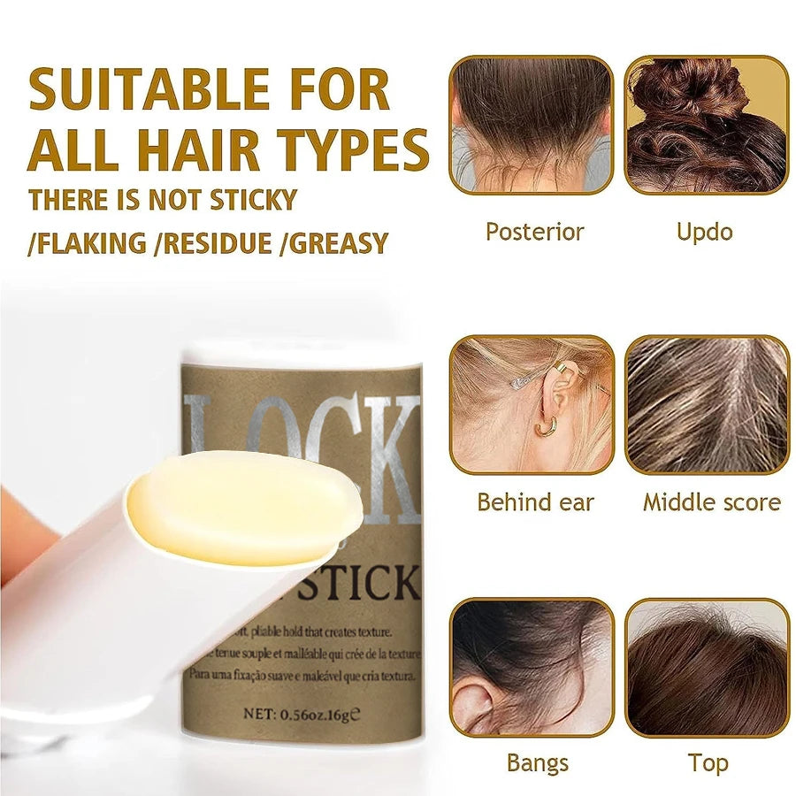 LOCKMIO Hair Wax Stick for Women and Kids Long Lasting Hold Pomade Control Broken Frizz Flyaway Styling Wax for Natural Wigs