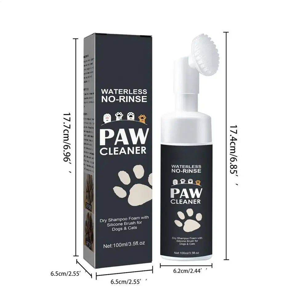 Dog Feet Cleaning Foam Pet Feet Cleaner Foam Waterless Shampoo Paw Cleaner For Cats Pets Dry Shampoo With Silicone Brush