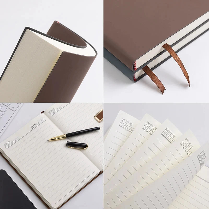 A5 PU Leather Softcover Notebook , Waterproof Journal for Writing Diary, Cute Travel Note Taking Planner for Office School Supplies, Gift for Women Men