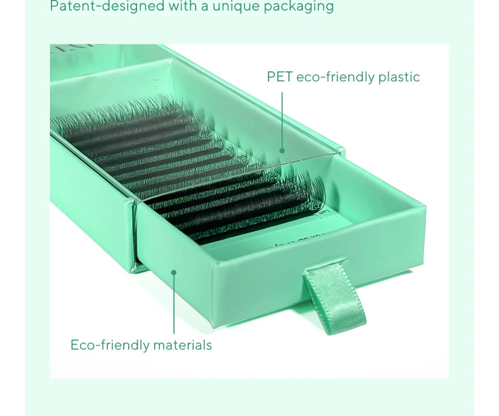 DIYDAY U-shaped 6D Eyelash Extension U-6D W Shape Bloom Dense Faux Lashes U-3D U-4D U-5D Natural Wispy False Mink Eyelashes