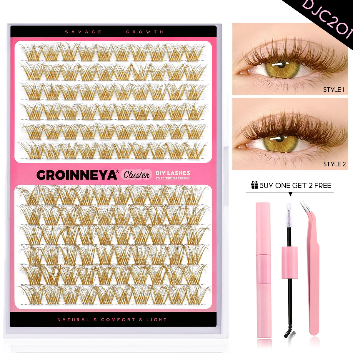 Lash Clusters Set DIY Lashes Extension Kit Individual Eyelash Extension Kit Full Set Lashes Kit with Lash Bond and Seal Makeup