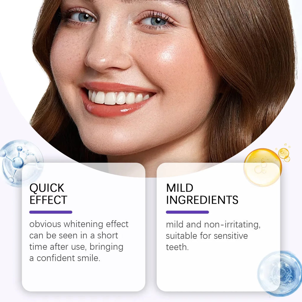 Purple Teeth Whitening Strips Brighten Tooth Remove Plaque Stain Cleaning Oral Hygiene Reduce Sensitivity Bleaching Dental Tools