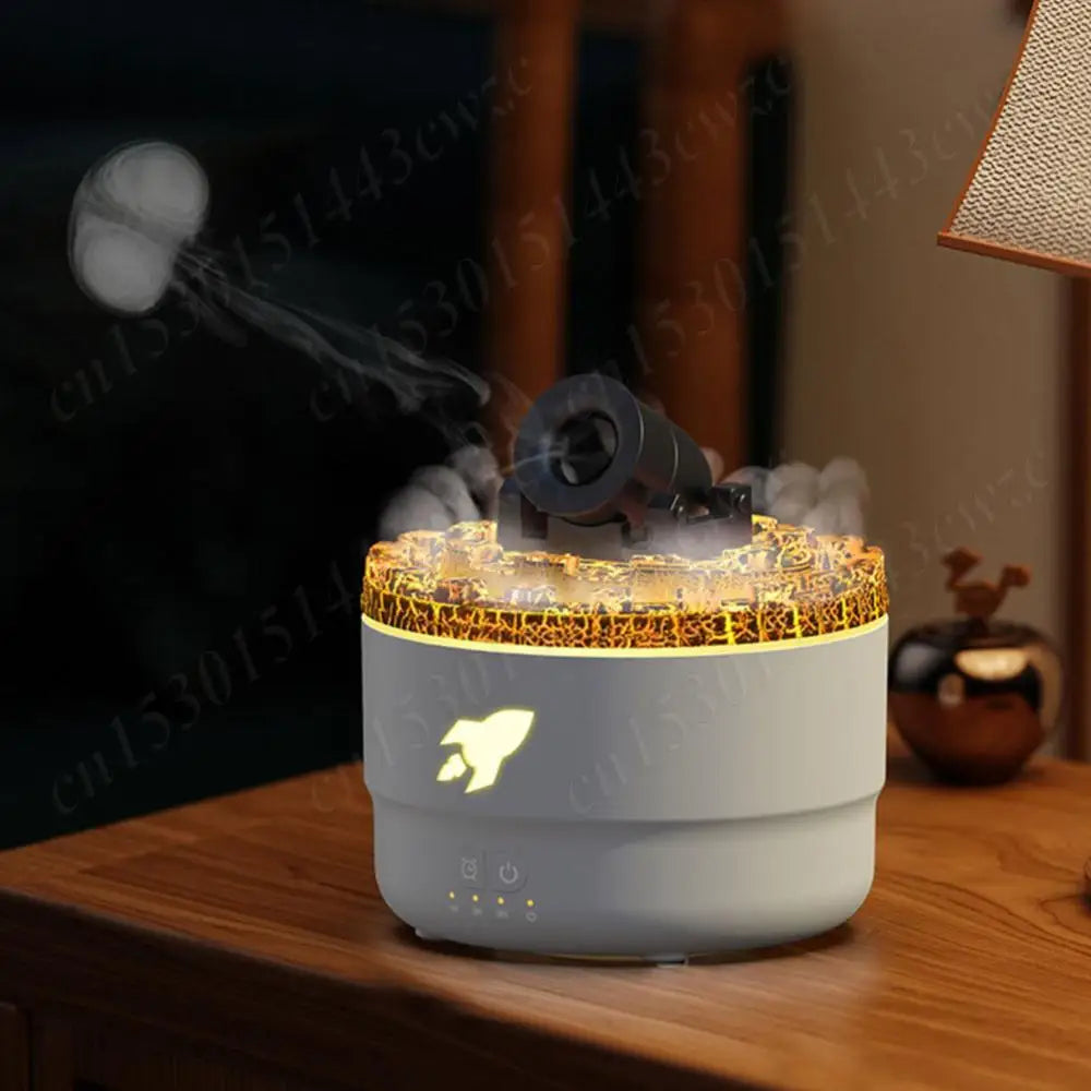 Volcanic Crack Light Cannons Humidifier Aroma Diffuser Cannon Essential Oil Diffuser Cannon Blast Turret Aromatherapy Humidifier