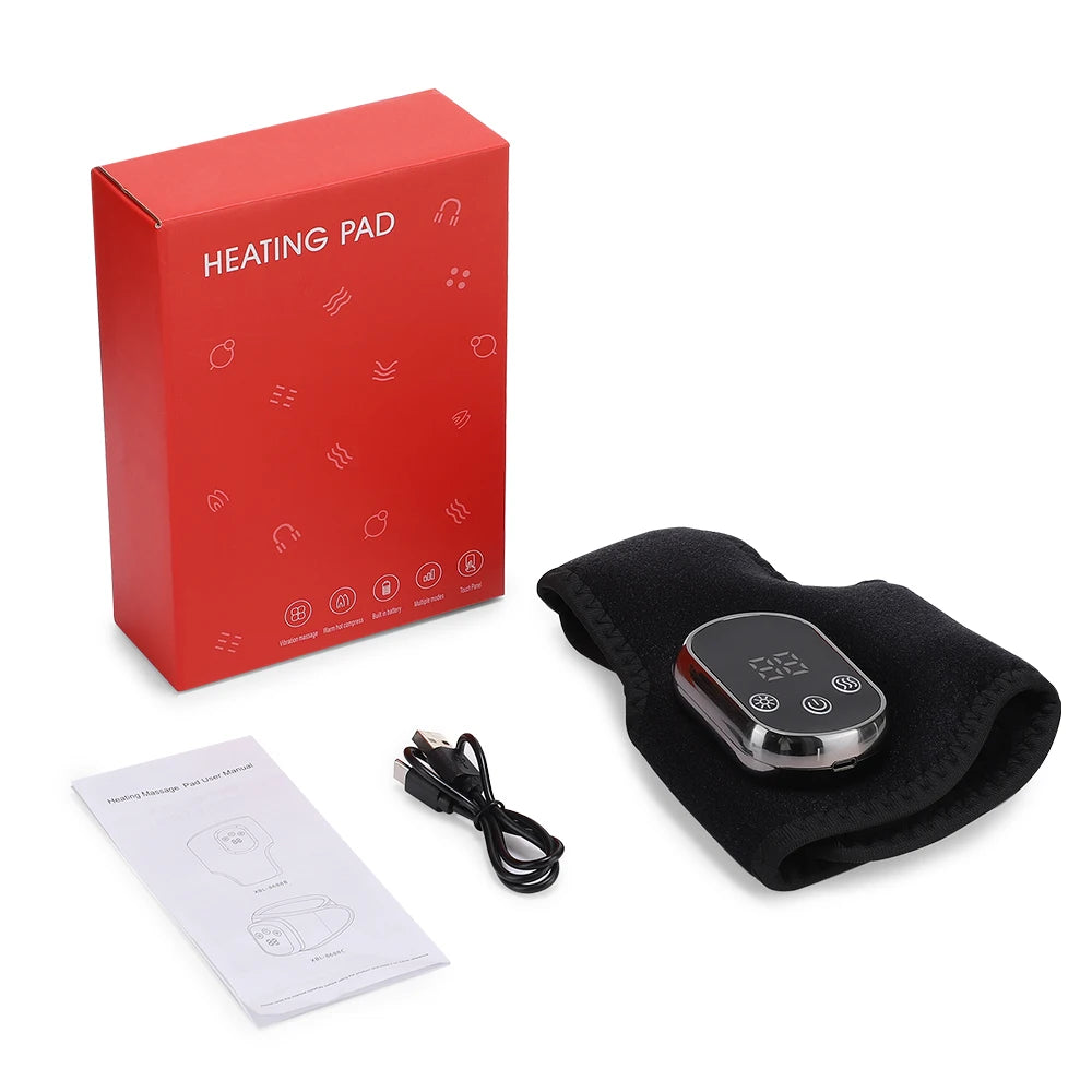 Electric Foot Hand Massager 5-Level Far-Infrared Hot Compress Vibrate Heat Ankles Wrist Guard Bracket Joint Portable Relax Timer