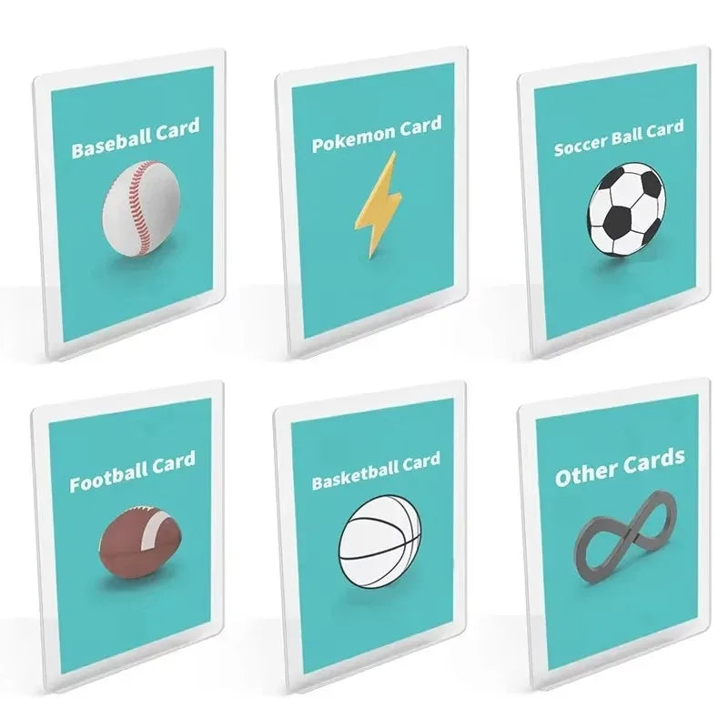 Card Sleeves Holder Game Cards PVC Hard Plastic Toy Top For Protectors Trading Storage Gift 3 x 4inches