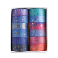 12 Rolls Per box Starry Sky Theme washi Tape Set Galaxy Constellation Pattern Decoration Stickers
