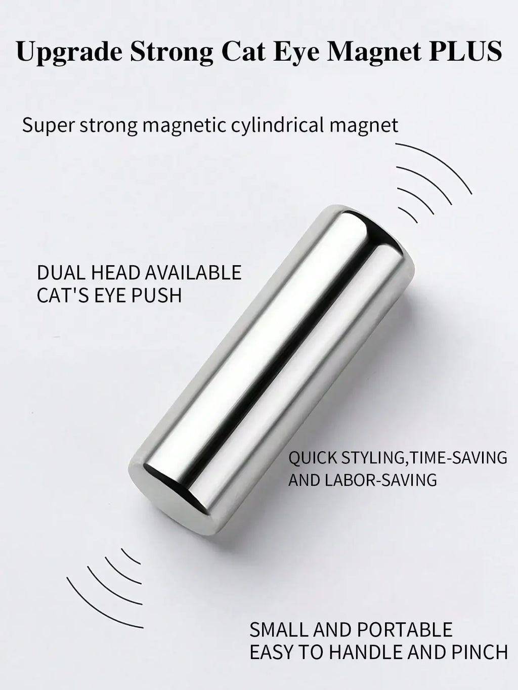 3x0.7cm Round Nail Art Cat Eye Gel Magnetic Pen for Gel Polish 3D Cat Eye Nails Painting Strong Magnet Stick Manicure DIY 2030