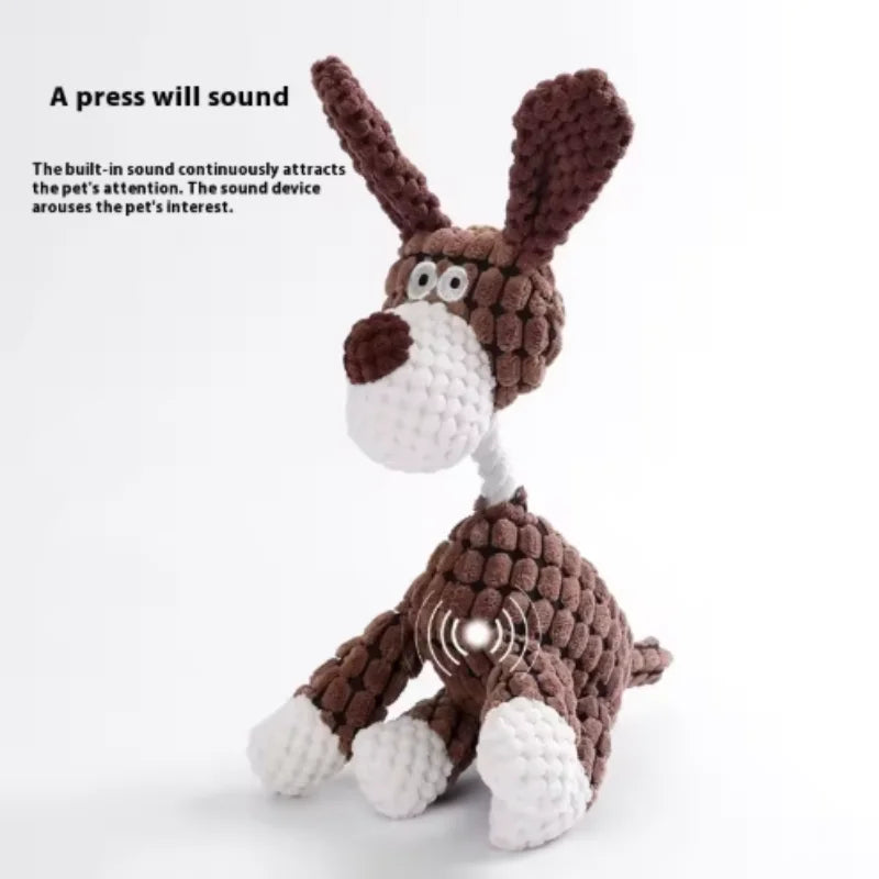 Dog Toys Puppy Squeaker Squeaky Plush Bone Dog Toy - Fun Chew Toy for Teething Pets Molar Training Accessory for Canine Playtime