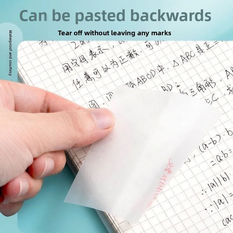 Waterproof PET Sticky Notes Transparent Creative Korean Ins Style Memo Pads for Study Office School Supplies