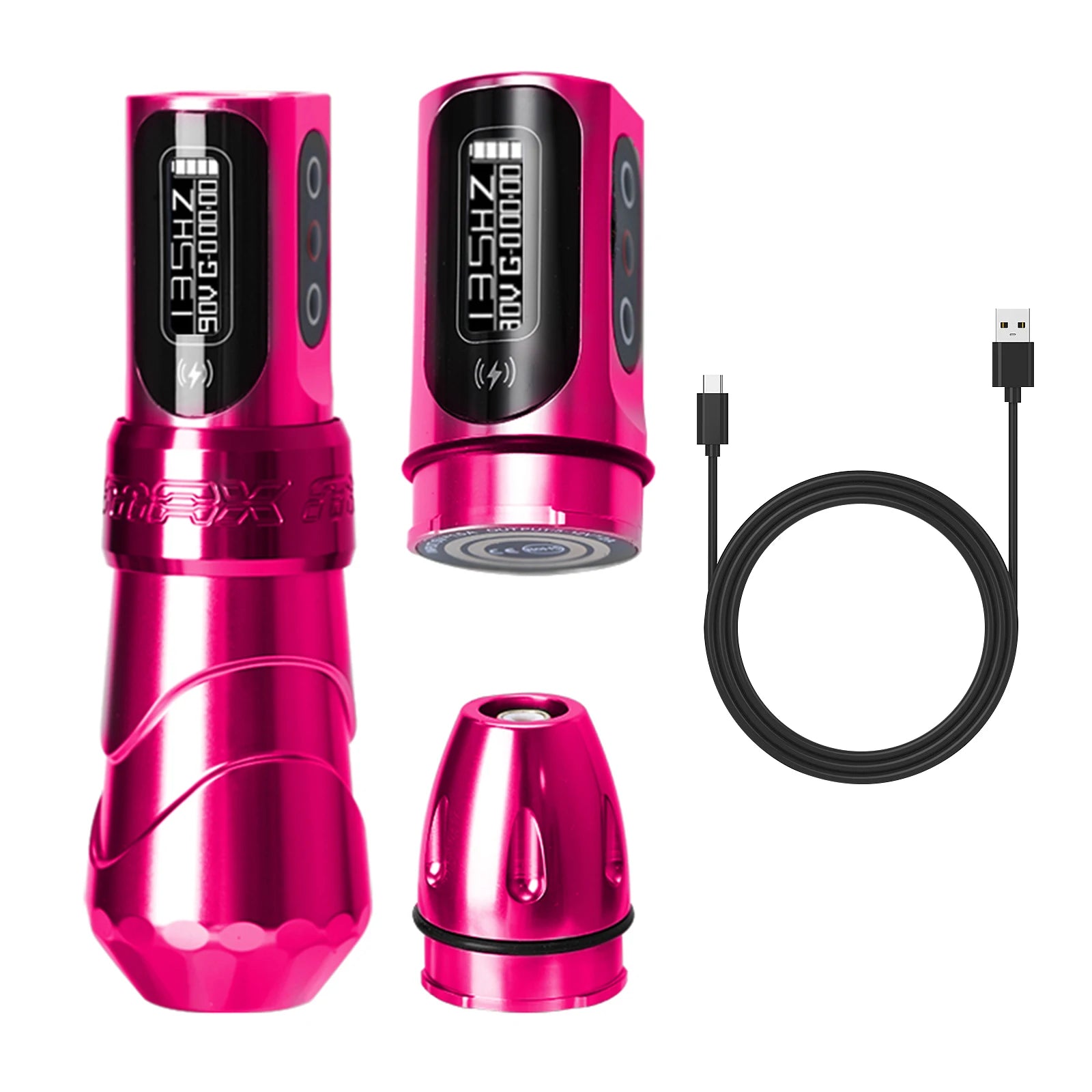 New Professional Tattoo Pen Max Wireless Tattoo Machine with 2Battery Permanent LCD Display Makeup Rotary Tattoo Pen