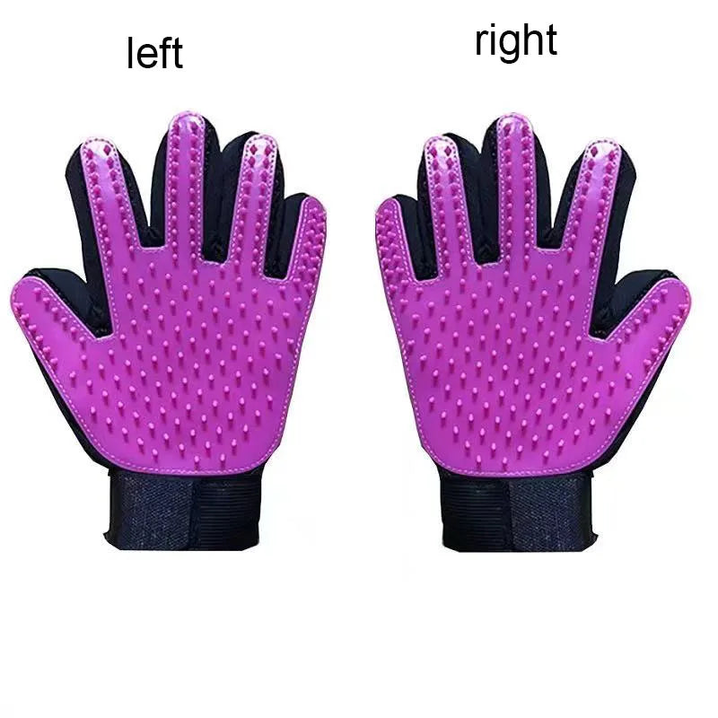 Pet Hair Glove Comb Pet Dog Cat Grooming Cleaning Glove Deshedding Hair Remover Massage Brush Animal Supplies Cat Accessories