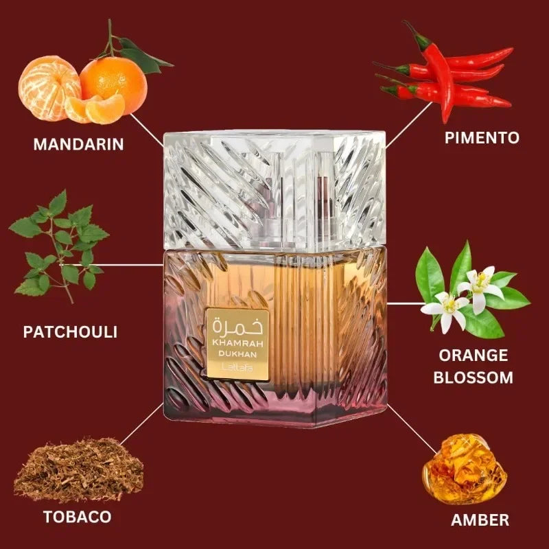 100ml Lattafa Khamrah Series Eau de Parfum Homme Spray Original Arab Perfumes Lasting Oriental Spicy Perfume Men's Cologne Gift