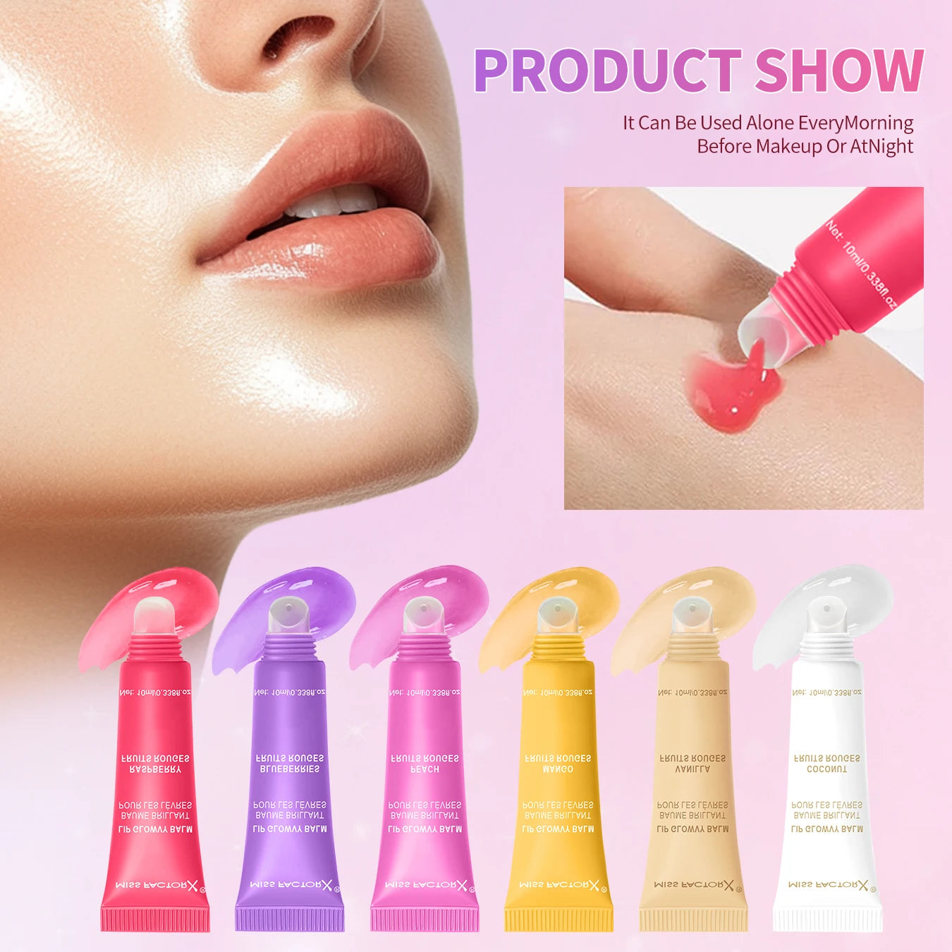 24pcs/box Jelly Lip Gloss - Moisturizing Lip Oil, Cream Texture, Liquid Form, Women's Unique Gift