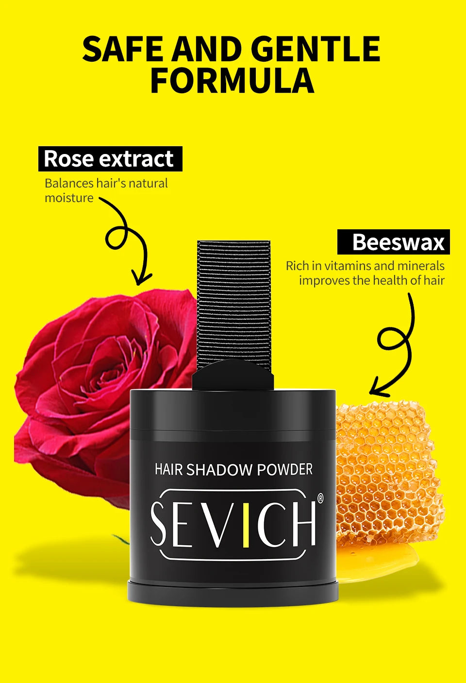 10g SEVICH Hairline Powder Hair Root Cover Up Waterproof Instant Modified Repair Hair Shadow Powder Makeup Hair Concealer 5color