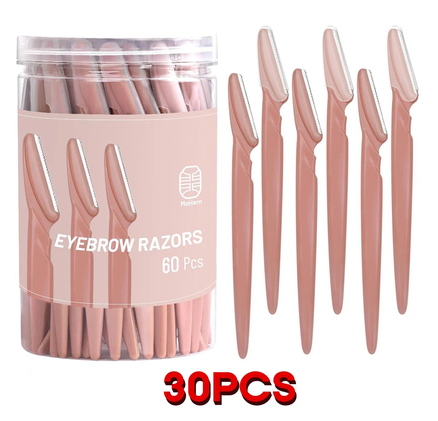 Eyebrow Trimmer 12/30/40/66PCS Brown Eyebrow Razor Safe Face Body Hair Removal Shaver Blades Woman Eyebrow Shaping Knife Razors