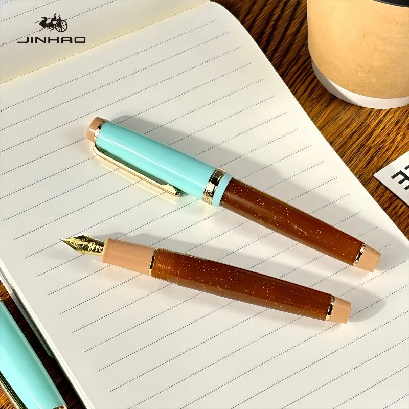 2026 Limited Edition! JINHAO 82 Acrylic Fountain Pen Mint Chocolate Colors Gold Nib Stationery School Office Supplies