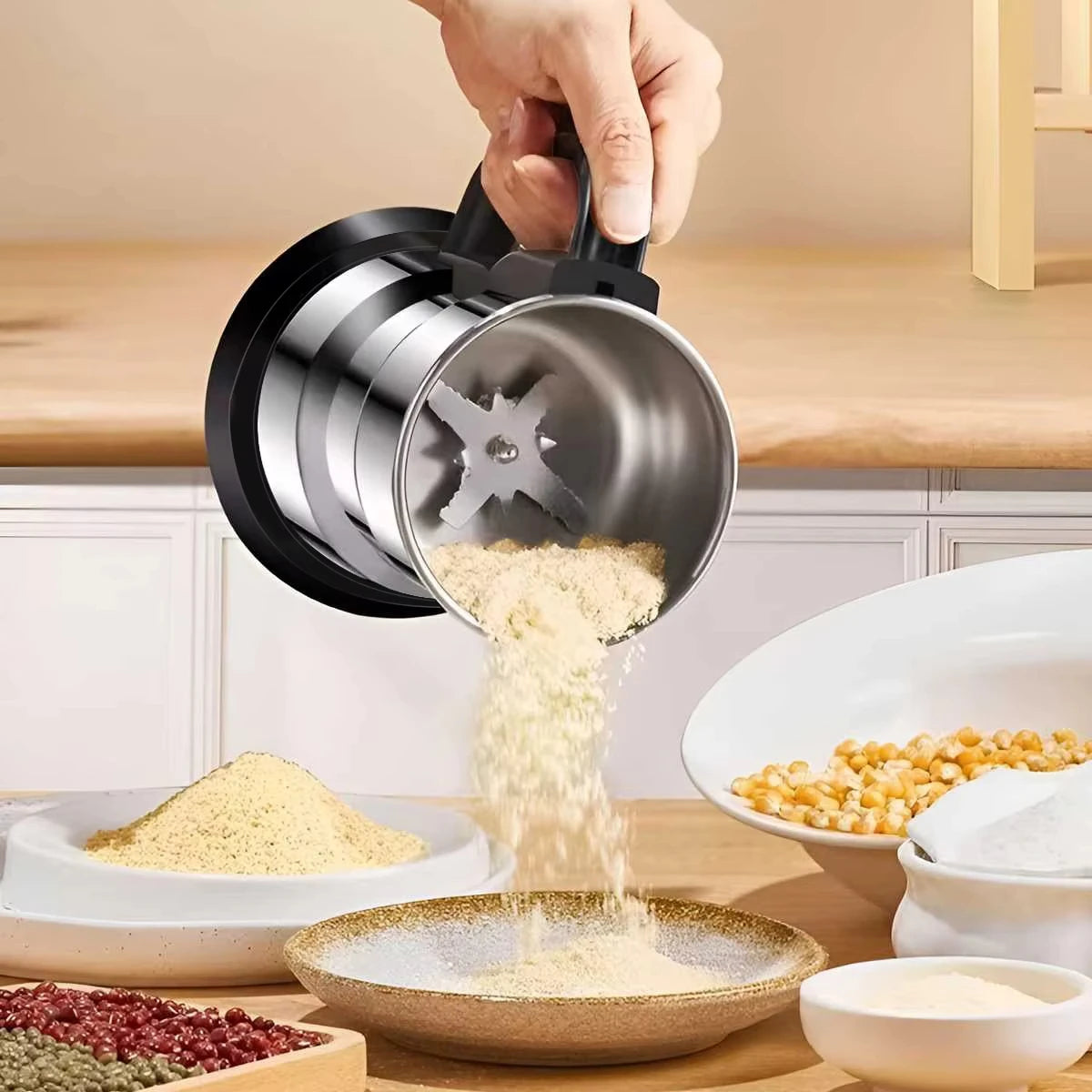 Multipurpose Electric Coffee Bean Grinding Tool Stainless Steel Milling Machine for Seeds Spices Herbs Nuts Coffee Grinder
