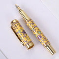1Pc Fountain Pen, 0.5mm Nib, Built-In Converter, High-End Quality, Exquisite Craftsmanship, Ceramic Material Pen Body, Ceramic Enamel Color, Iridium Gold Pen Clip, Student Gift, Holiday Gift, Back-To-School Season, Birthday G