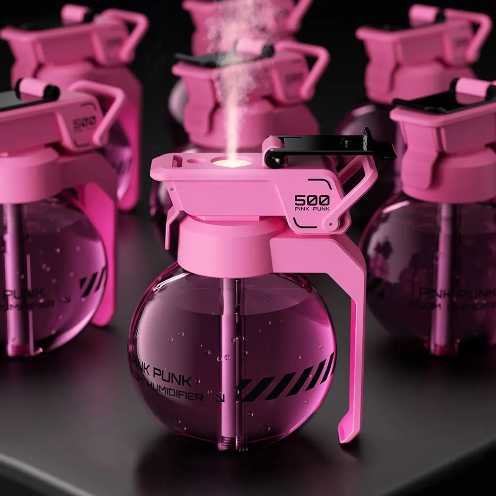2025 Grenade Air Humidifier Cyberpunk Decorative Essential Oil Diffuser E-sports Desktop Aromatherapy Diffuser for Bedroom Home