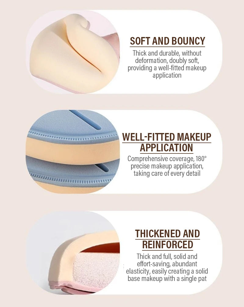 Super Thick Cotton Makeup Puff Soft Waterdrop Cosmetic Puff Air Cushion Wet Dry Dual Use Concealer Foundation Makeup Sponge Tool